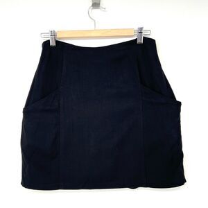 Vtg Compagnie Internationale Express Black Pencil Mini Skort with Pockets Size 9